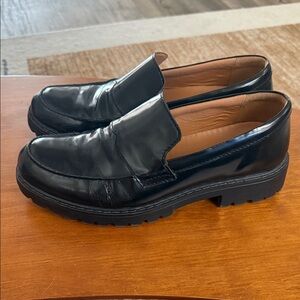 Josef Seibel Glossy Black Womens Loafers